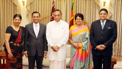 Photo of Ambassador Majintha Jayesinghe presents credentials to UAE