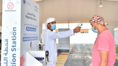 Photo of Footballers, referees volunteering in SEHA COVID-19 screening centres