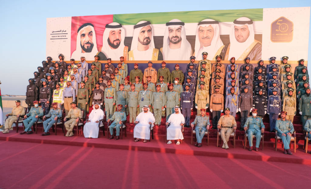 His Highness Sheikh Mohammed bin Hamad bin Mohammed Al Sharqi, Crown Prince of Fujairah, witnessed the launch of the first activities of the Ministry of Interior’s Golden Jubilee celebration on the Fujairah Corniche, as part of the country’s celebrations of the fiftieth anniversary, which came under the generous patronage of His Highness Sheikh Hamad bin Mohammed Al Sharqi, member of the Supreme Council and Ruler of Fujairah.