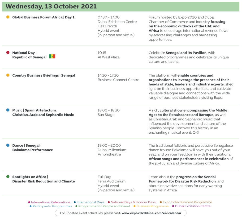 Expo 2020 Events Calendar Fujairah Observer